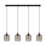 Eglo Pendelleuchte Chisle Stahl Schwarz | IP20 - Geeignet für 4x E27 