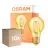 Mehrfachpackung 10x Osram Vintage 1906 LED E27 Birne Fadenlampe Gold 6.5W 725lm - 824 Extra Warmweiß | Ersatz für 60W